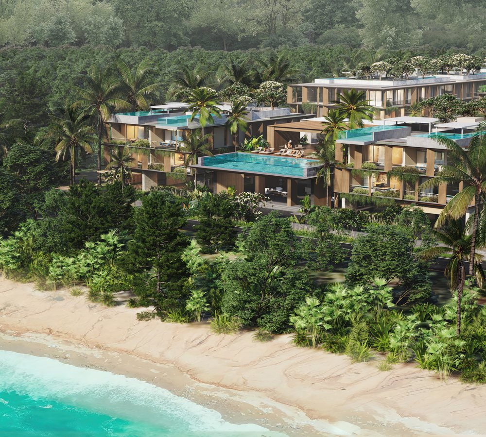 Garden Of Eden — view of the residences from Bang Tao Beach